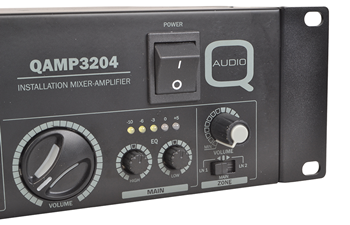 1 to 2 Zone Mixer Amplifier with Media Player Bluetooth 2 x 160W 4 Ohms
